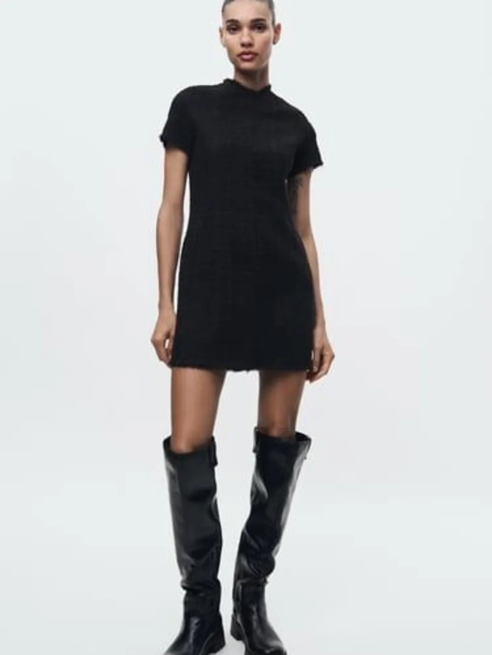 Zara ZW Collection Short Textured Dress